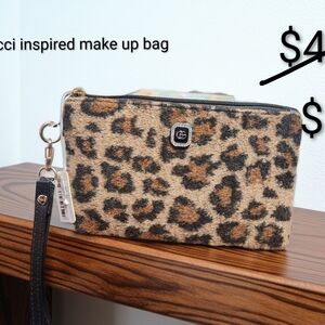 Leopard Print Makeup Bag